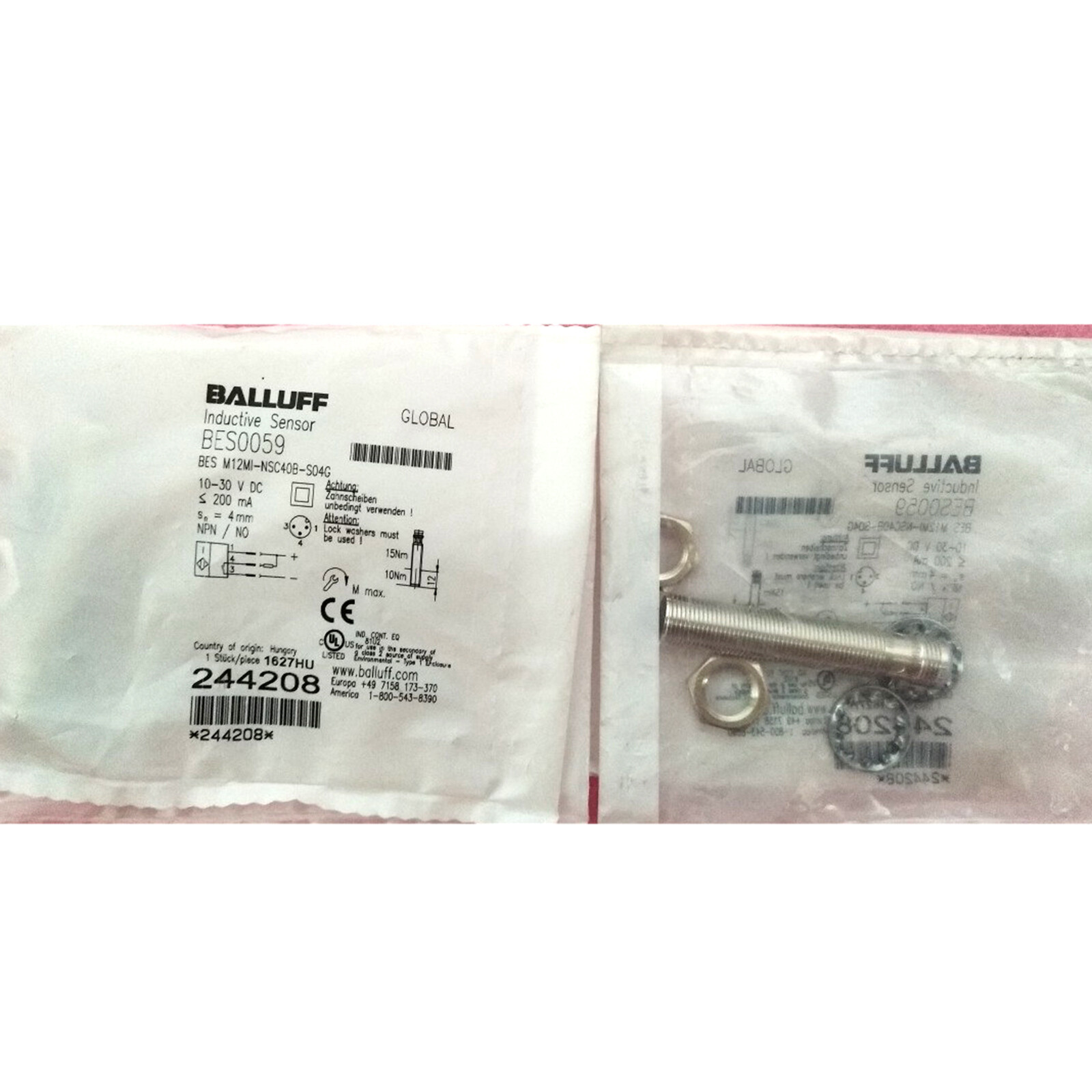 BALLUFF BES M12MI-NSC40B-S04G(BES0059 )Inductive Standard Sensors NPN New