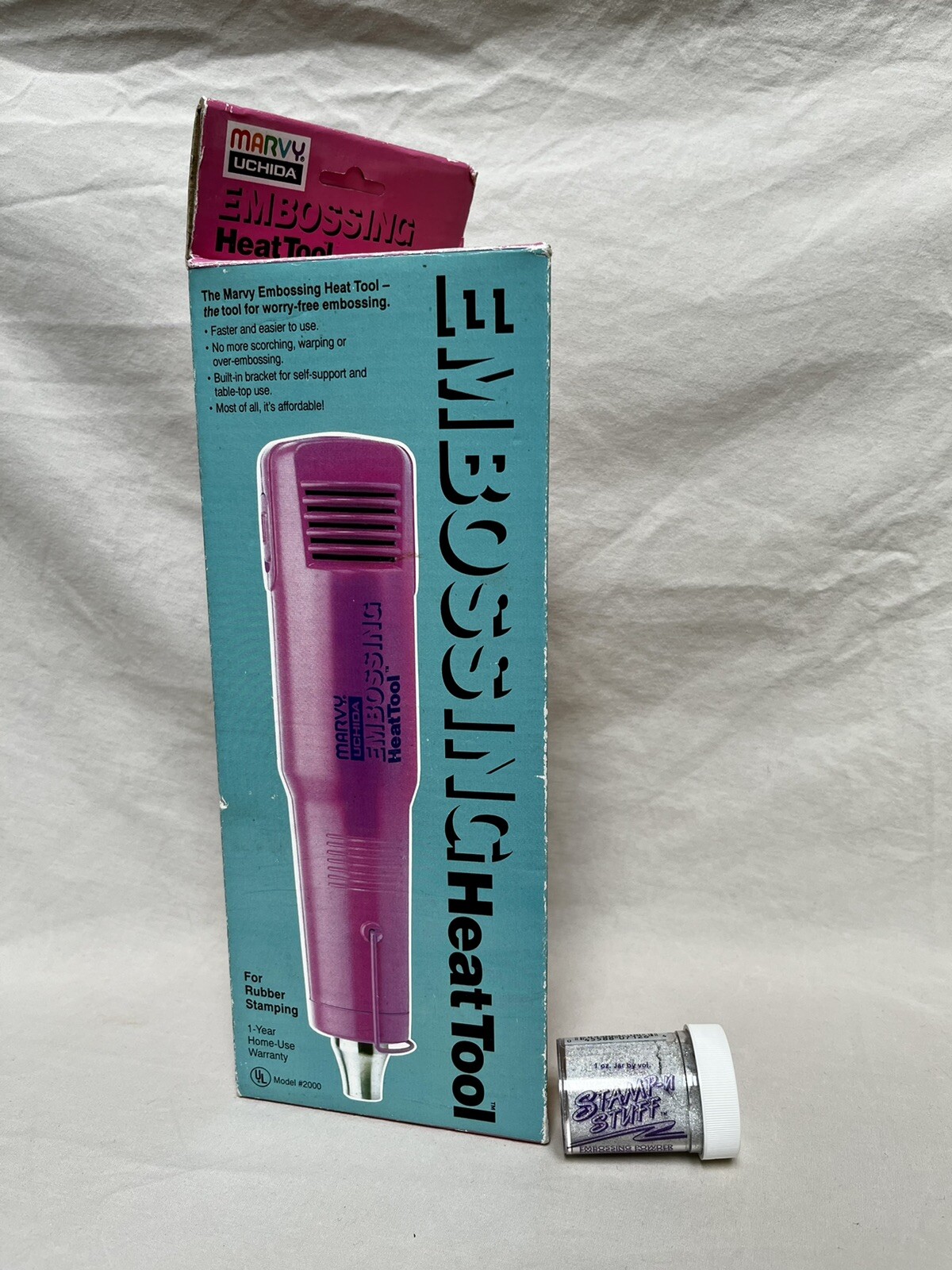 Marvy Uchida Purple Heat Embossing Tool & 1 Powder Crafting Heater Box Tested