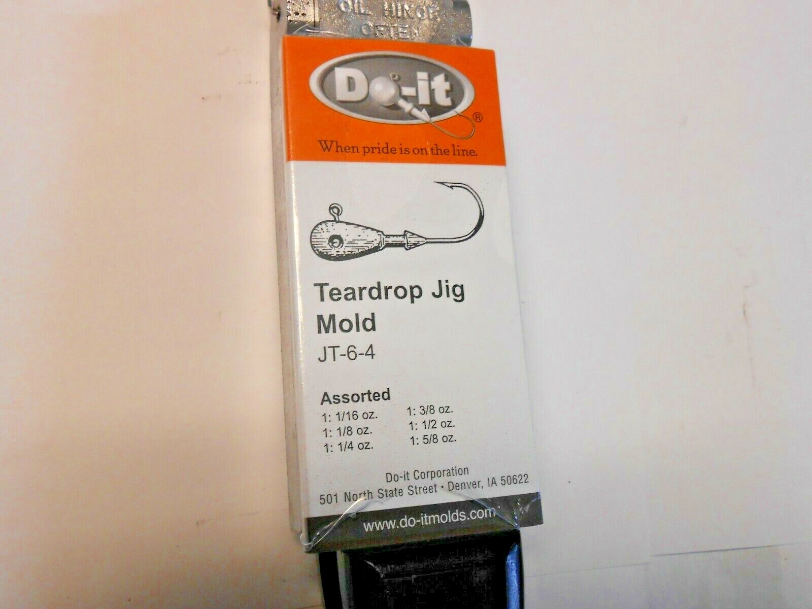 3287 Do-It Teardrop Jig Mold 1/16 - 5/8 oz