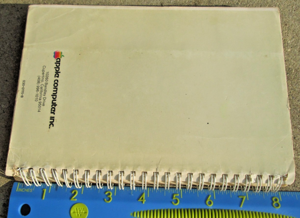 Apple II The DOS Manual Disc Operating System 1981 Spiral Bound Paperback PC