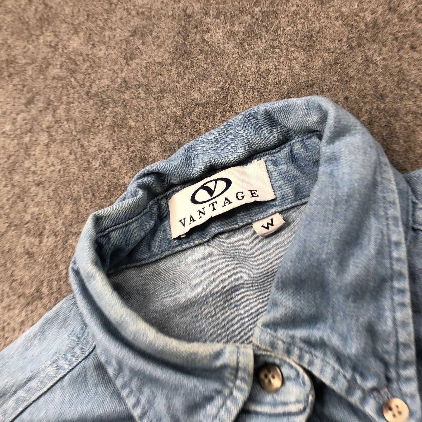 Vintage Diamond Jaxx Shirt Womens Medium Denim Light Blue MILB Baseball Button