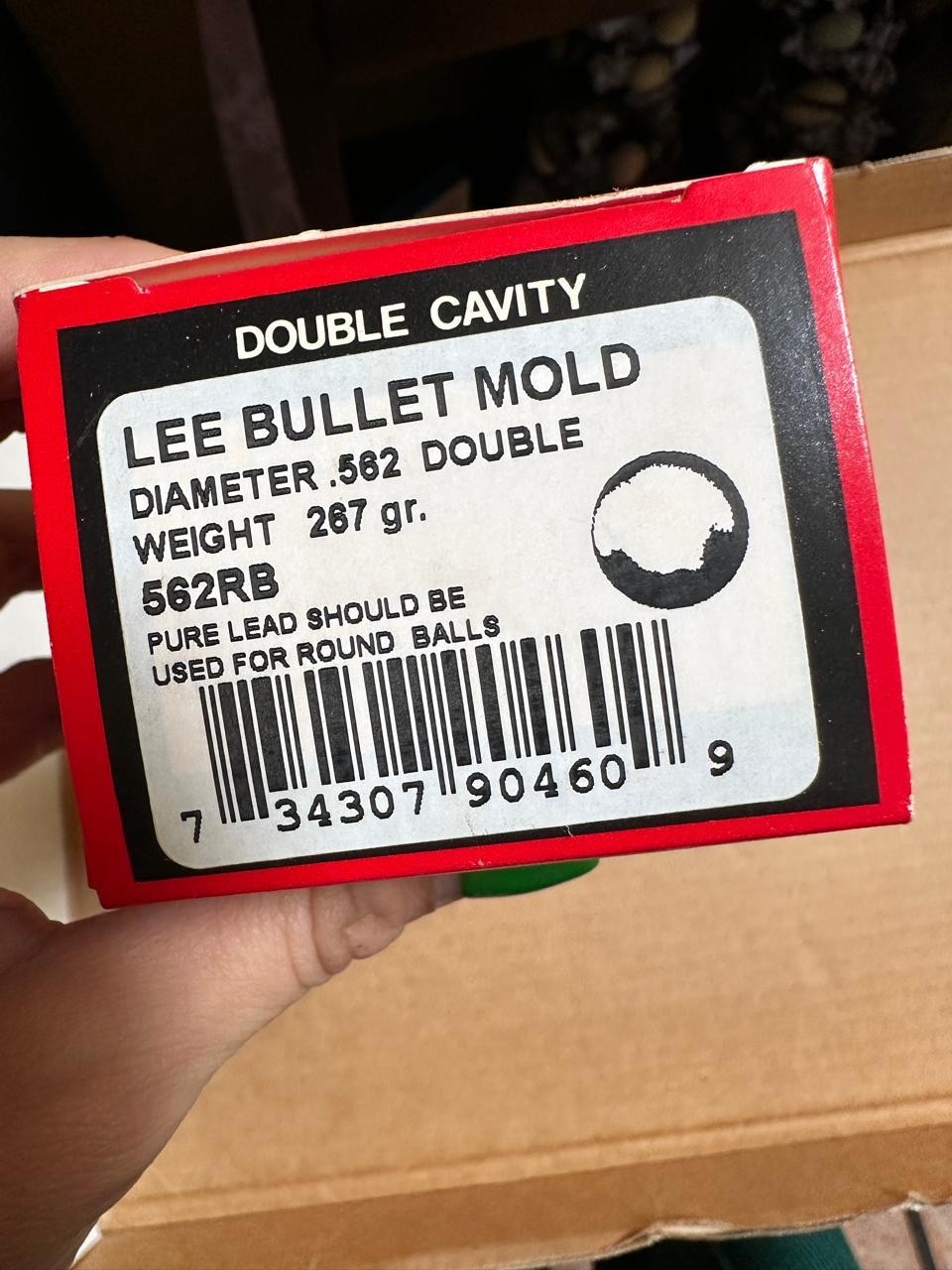 Lee Precision 562RB Double Cavity Round Ball Bullet Mold .562 267 Gr 90460 w/ Ha