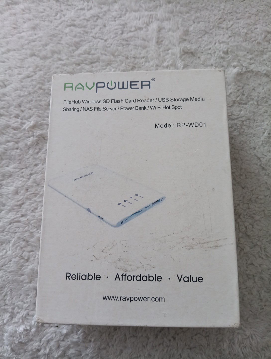 RAVPower Filehub Wireless SD Flash Card Reader Power bank WiFi Hot Spot RP-WD01