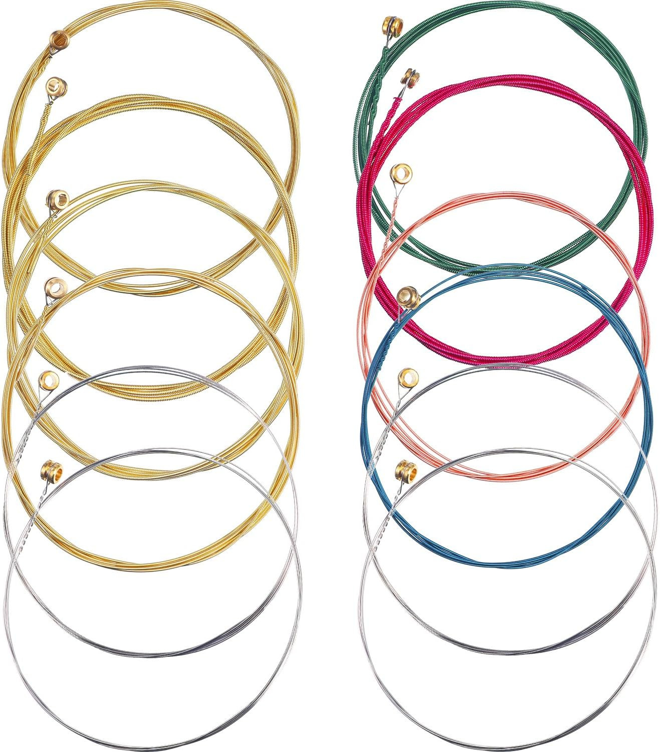 Cuerdas De Guitarra Acustica Cuerdas De Colores Para Guitarra Acústica 6 Piezas