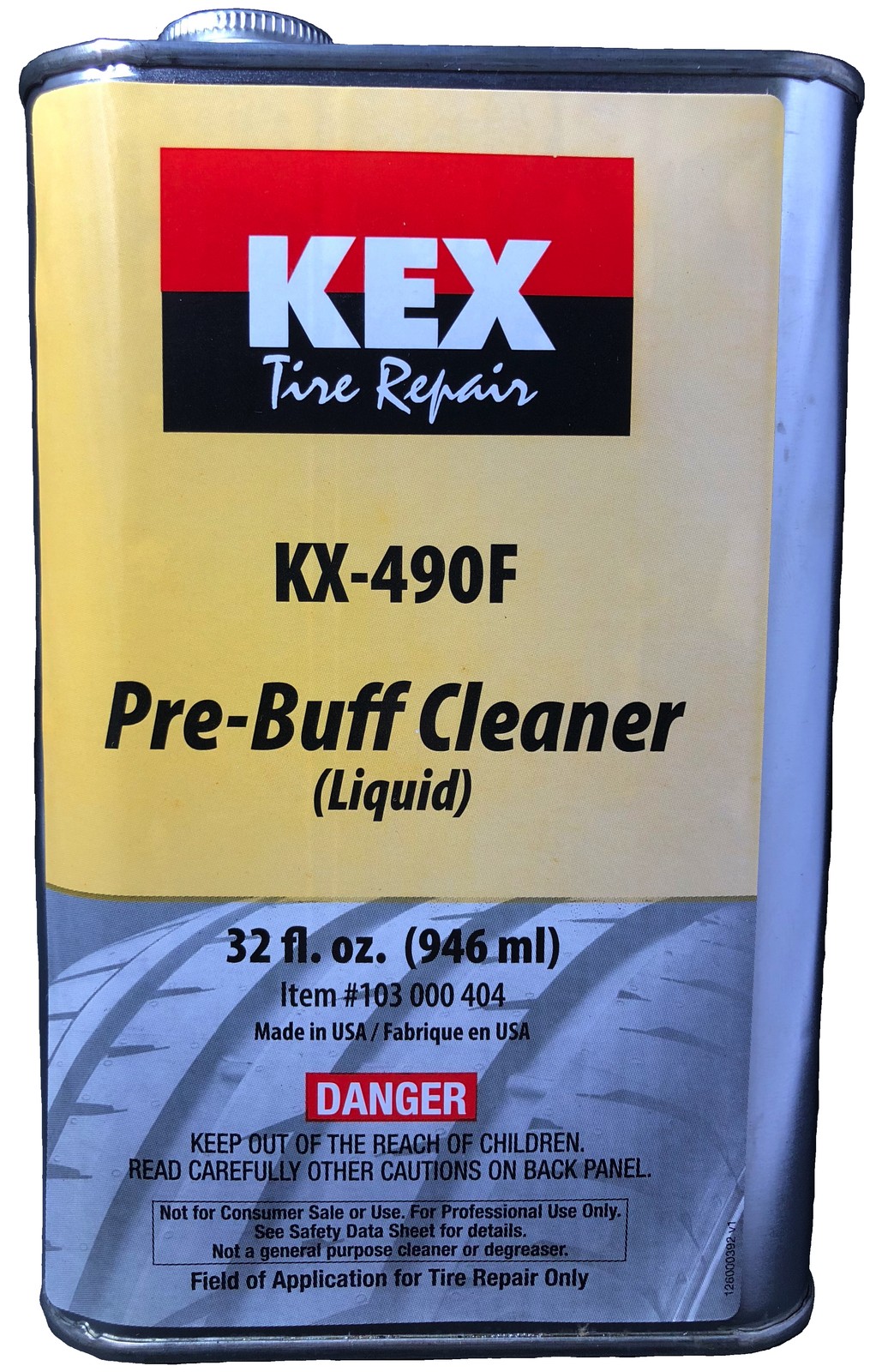 Kex Liquid Pre Buff Tire Repair Cleaner 32 oz Buffing Solution can