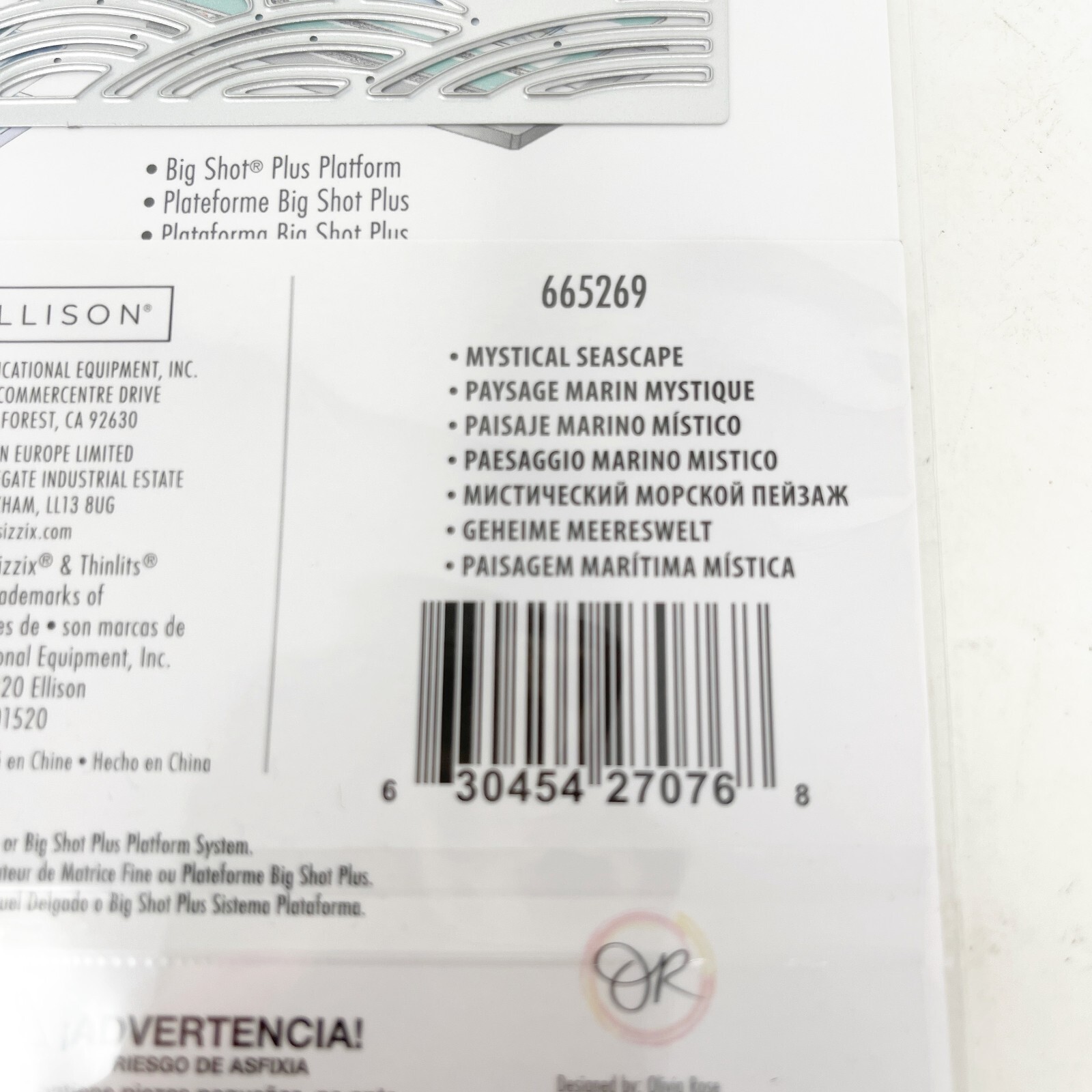 Sizzix Thinlits Mystical Seascape Cutting Dies Pens 12 Pack NEW