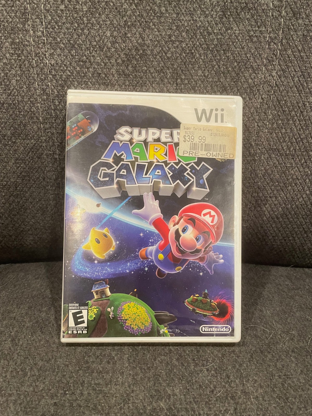 NINTENDO WII SUPER MARIO GALAXY CASE & GAME