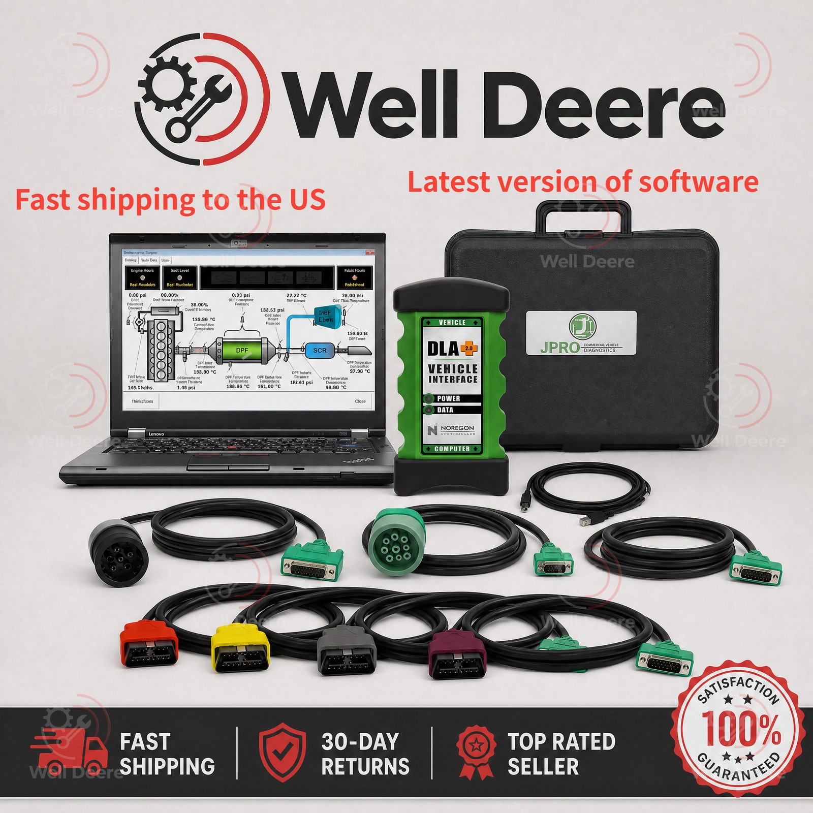 US Ship for JPRO DLA 2026 V1 Heavy Duty Truck Diagnostic Scanner X240 Laptop