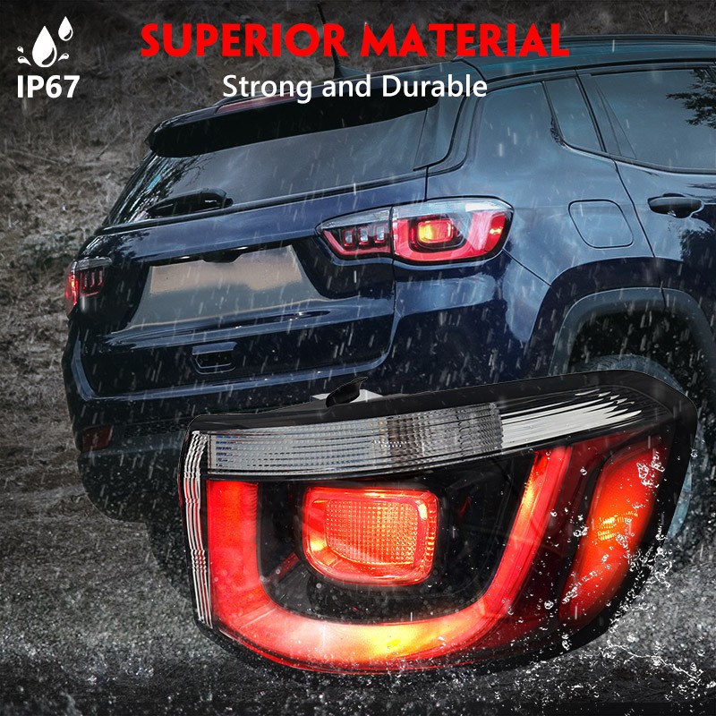 Right Outer Tail Light For Jeep Compass 2017-2020 Halogen Taillight Brake Lamp