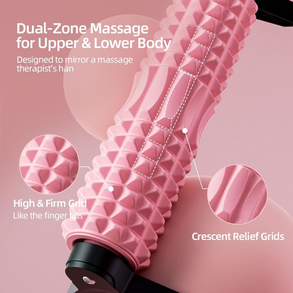 Foam Roller with Stand - Bracket Foam Roller for Back Pain, 21 inch Trigger P...
