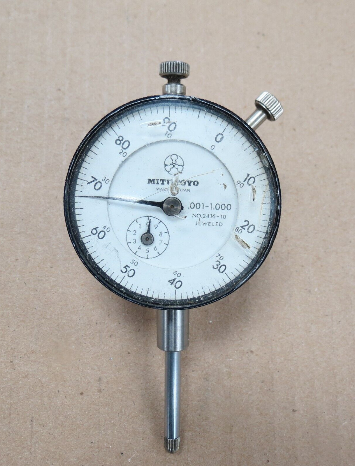 MITUTOYO #2416-10  DIAL INDICATOR  -  Graduation: 0.001"   Range 0-1"
