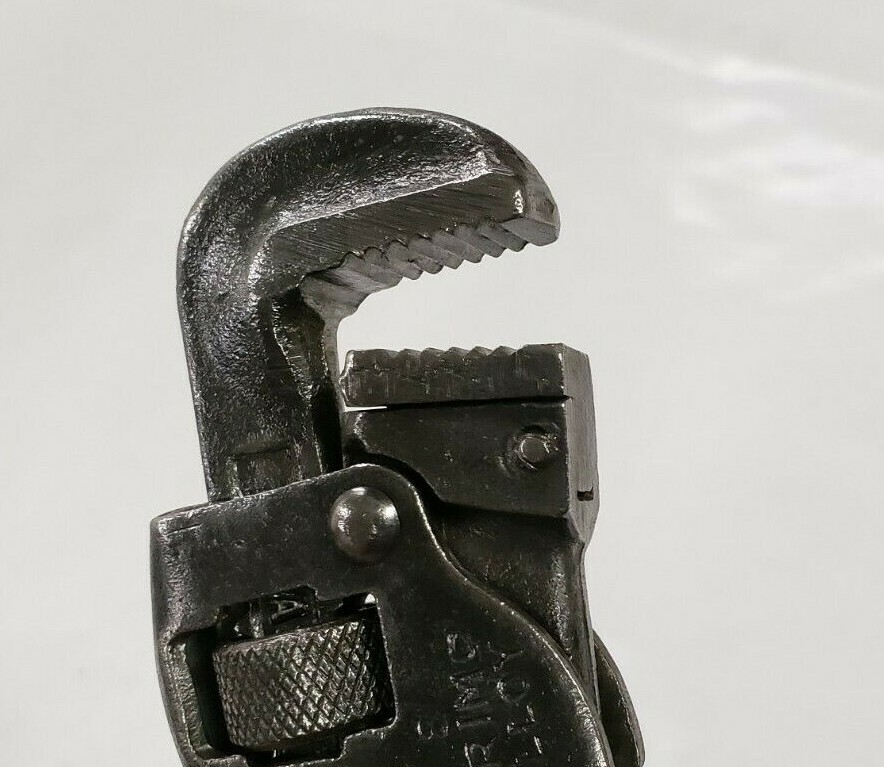 Vintage 8" Trimo Adjustable Pipe Wrench Size 8 Roxbury Mass. Drop Forged