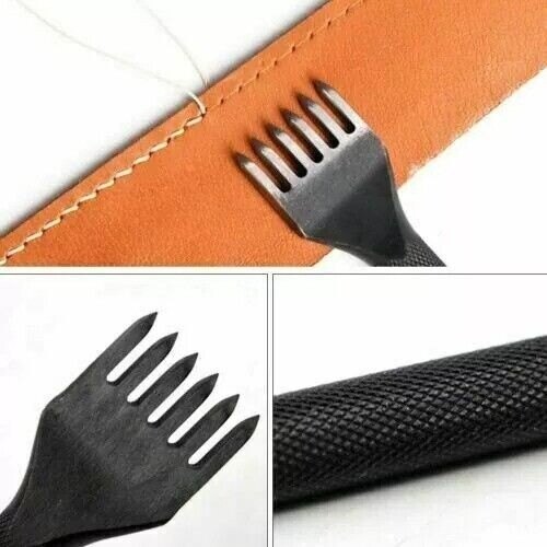 Leather Hole Punches Craft Tool 1/2/4/6 Prong DIY Diamond Lacing Stitching Punch