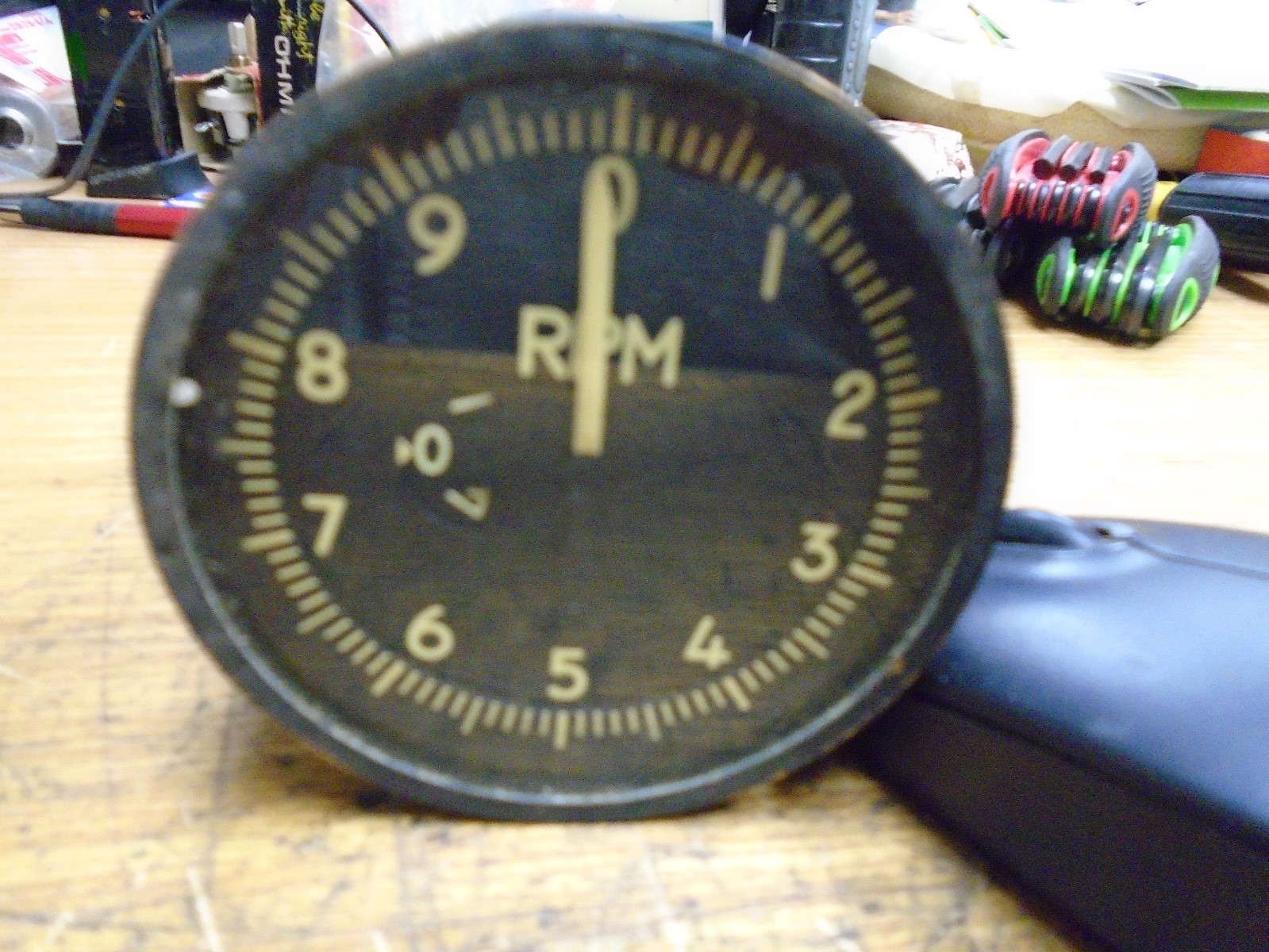 Vintage US Navy Aircraft Tachometer Gauge, General Electric 8dj57gab