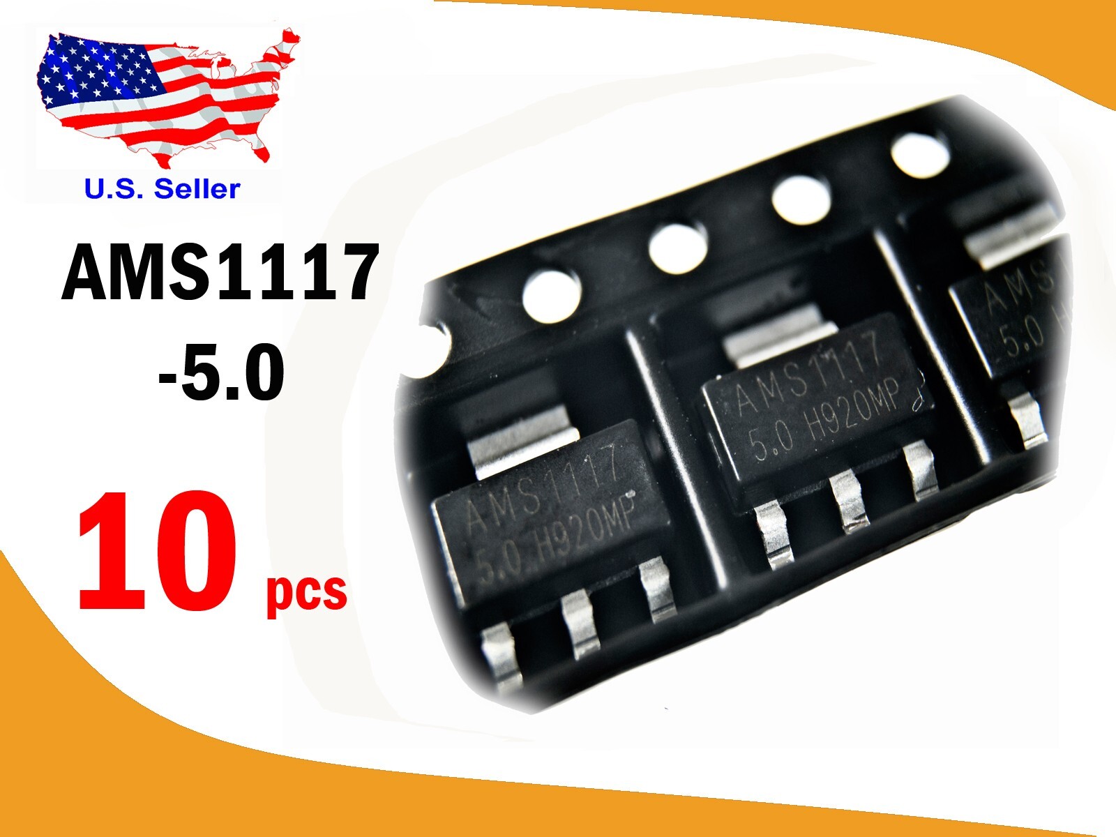 AMS1117-5.0 (10 pcs)  LM1117-5.0 AMS1117 5.0V 1A Voltage Regulator - US Seller