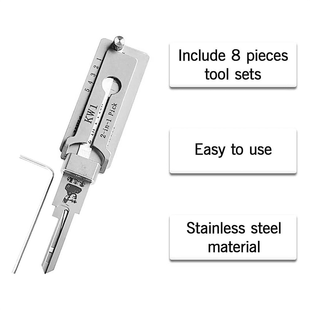 2 In 1 KW1 Key Precision Hook and Pick Set Maintenance Repair Tool