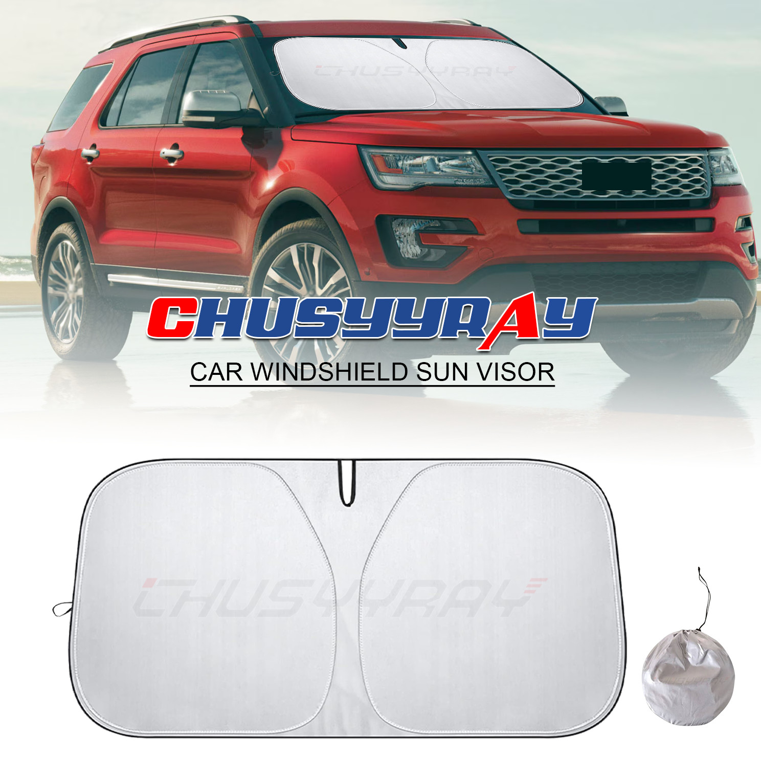 Windshield Sun Shade for Ford Explorer 16-19 - UV & Heat Shield