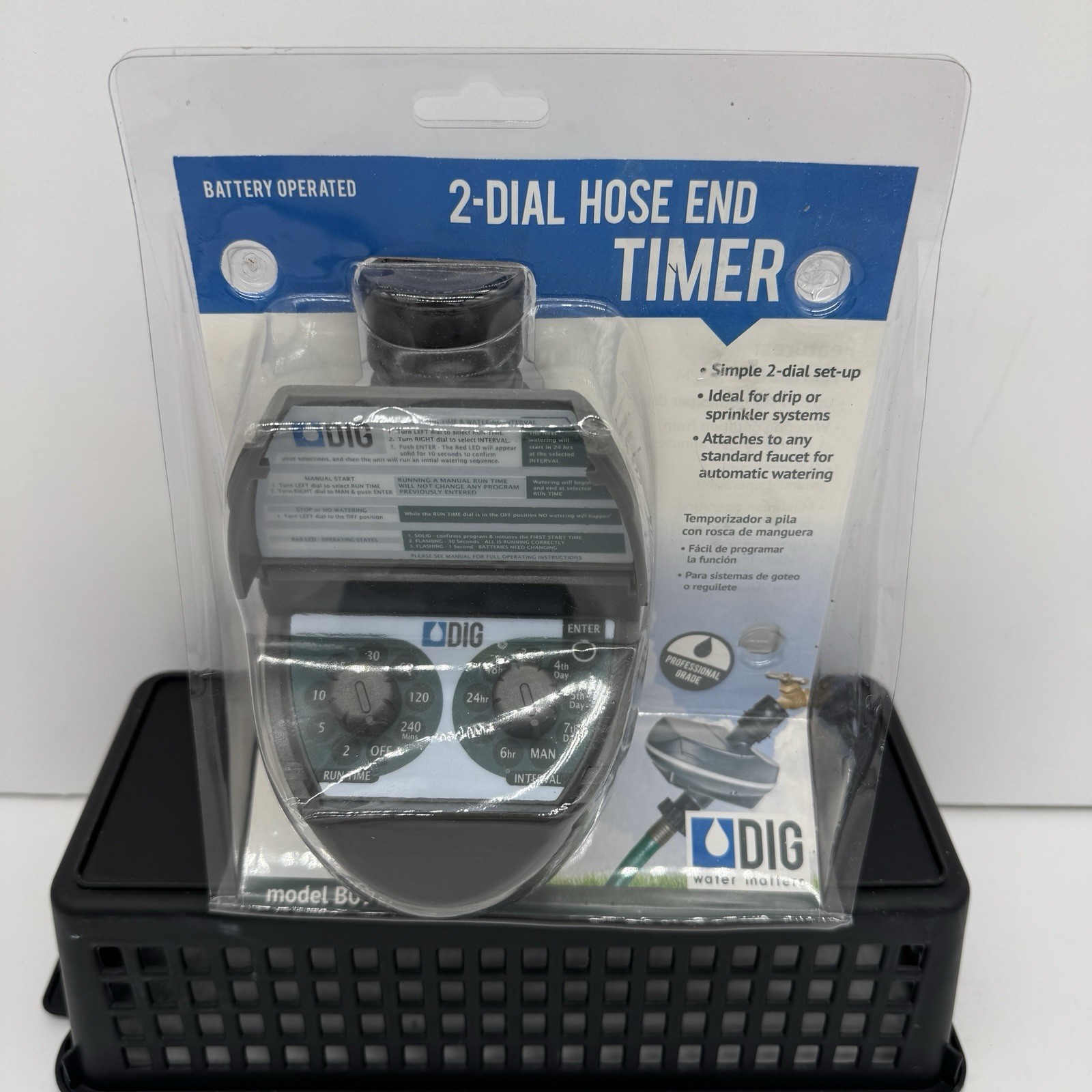 DIG 2 Dial Hose End Timer Programmable Battery Operated B092A Drip/Sprinkler NEW