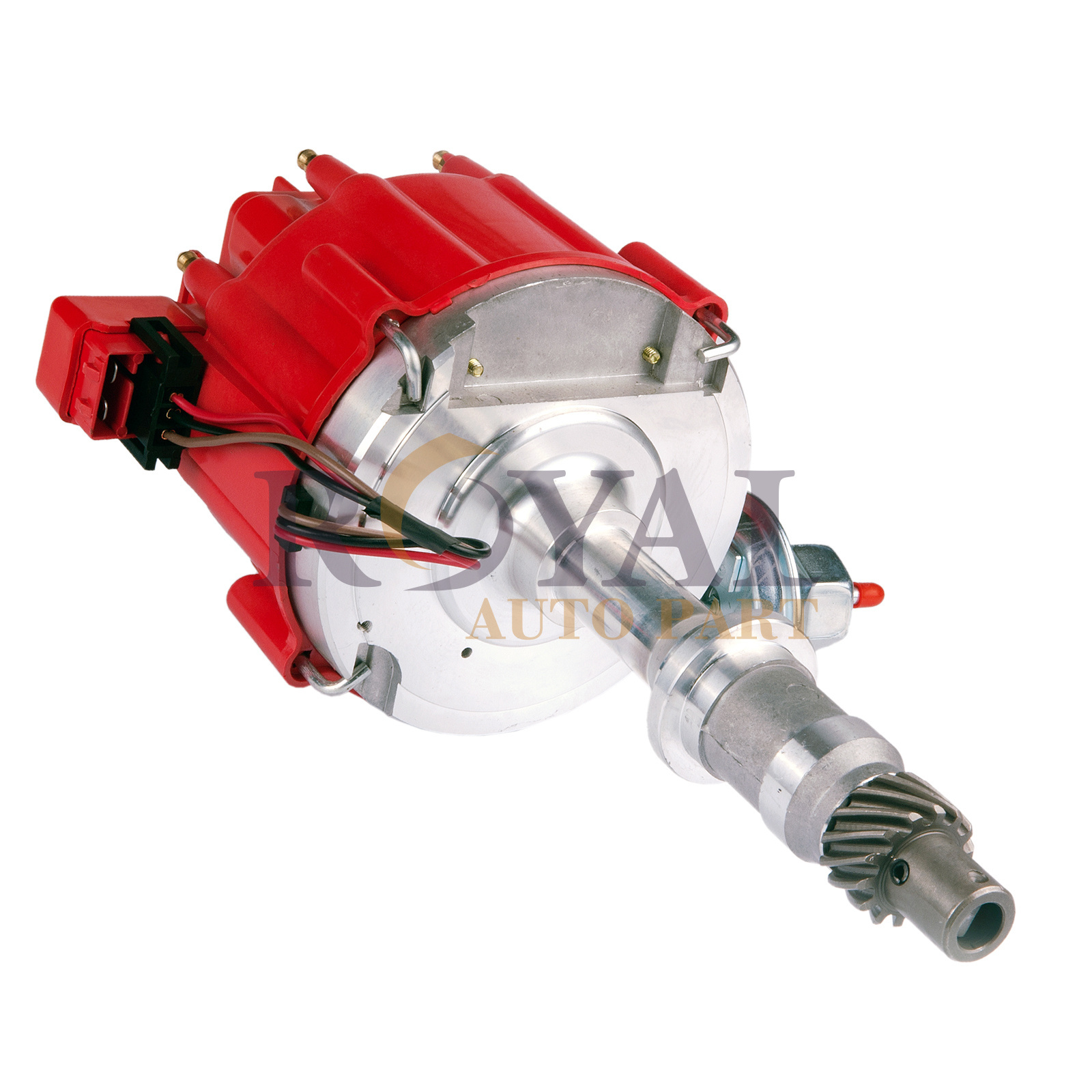 For Pontiac 301 326 389 400 421 428 455 V8 HEI Distributor Red Cap Single Wire