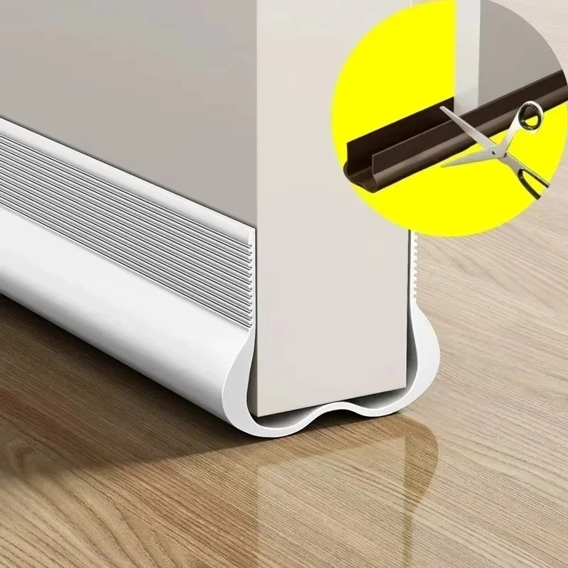 Under Door Bottom Seal Strip Stopper Adjustable Twin Door Draft Guard Soundproof