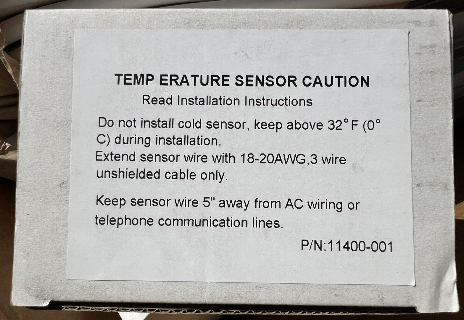 Emerson Easyheat TS-1 Replacement Temperature Sensor Snow Melt EASY HEAT