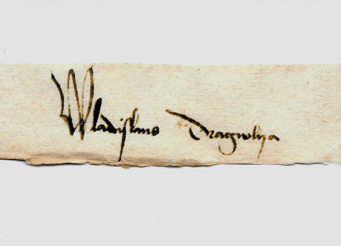 Vlad Dracula The Impaler Autograph Reprint On 300 Year Old Paper Vampire