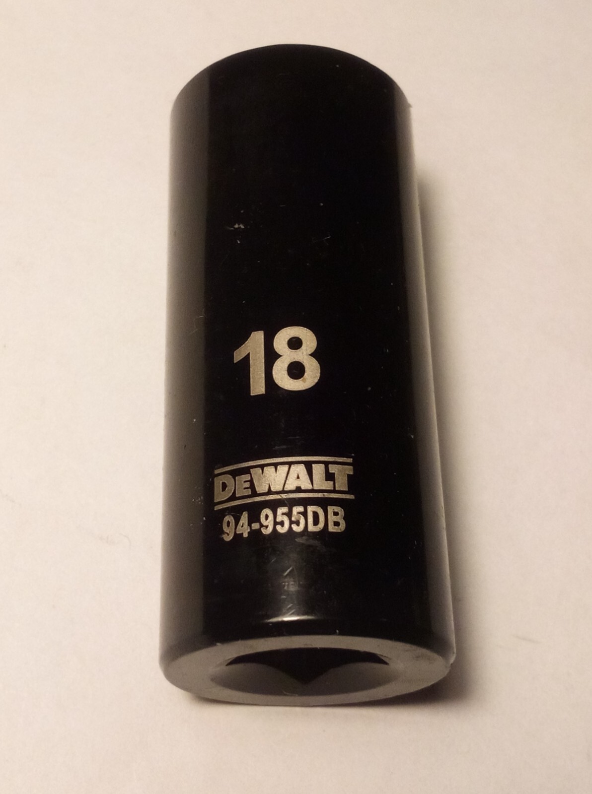 Dewalt 18 mm x 3/8" Deep Socket 94-955DB   6 Pt Black Chrome