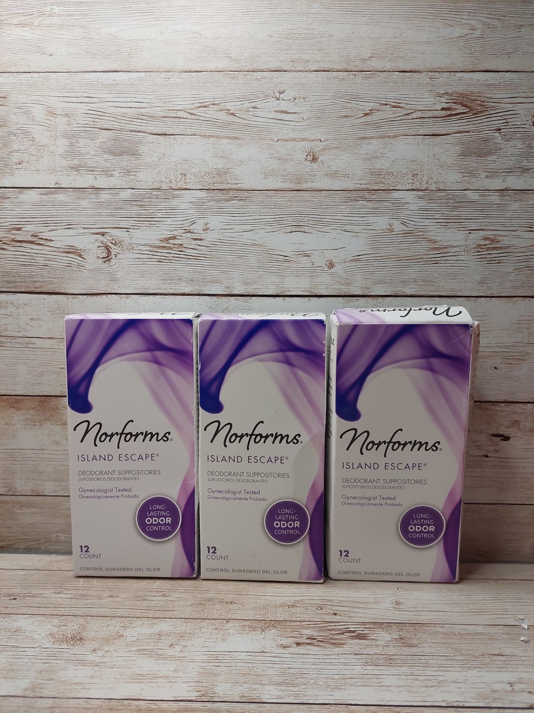 36 Norforms Deodorant Vaginal Suppositories Island Escape Women's Health