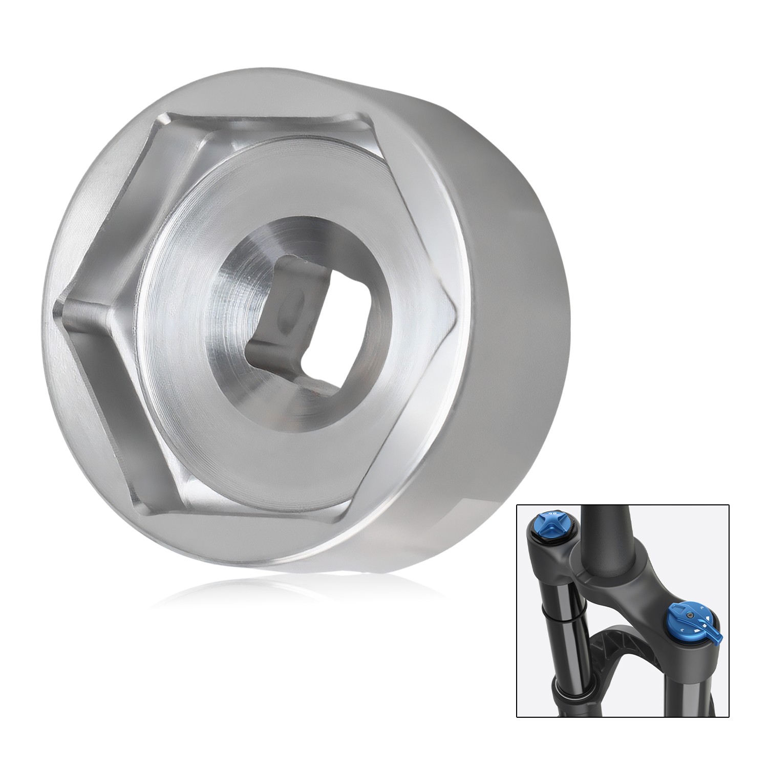 1x 3/8-Inch Ratchet Socket Bike Fork Topcap for 36/38/40 Series Mountain Bike
