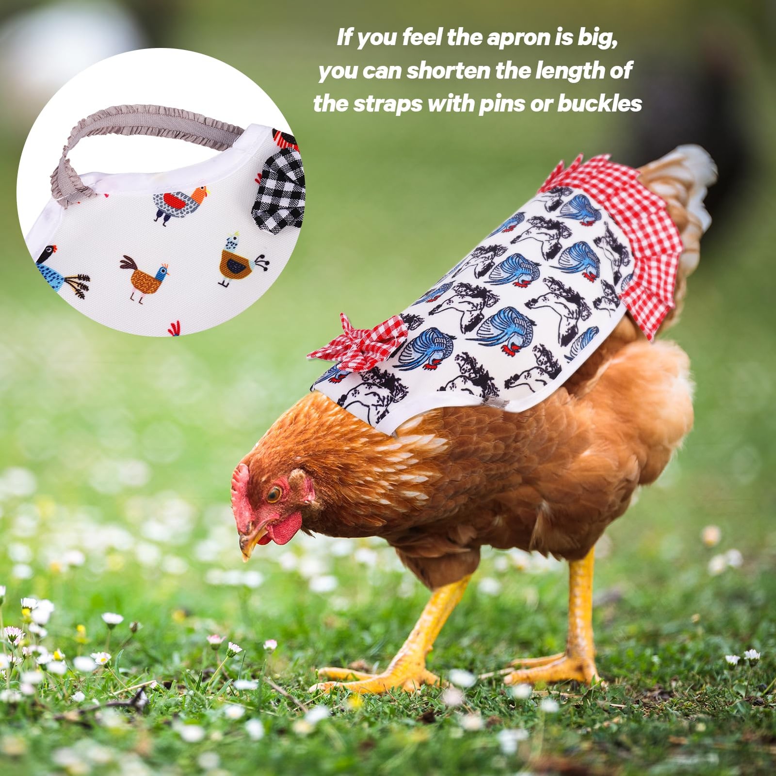 6 Pcs Chicken Saddle for Hens, Chicken Aprons Back Protector for Hens, Chickens