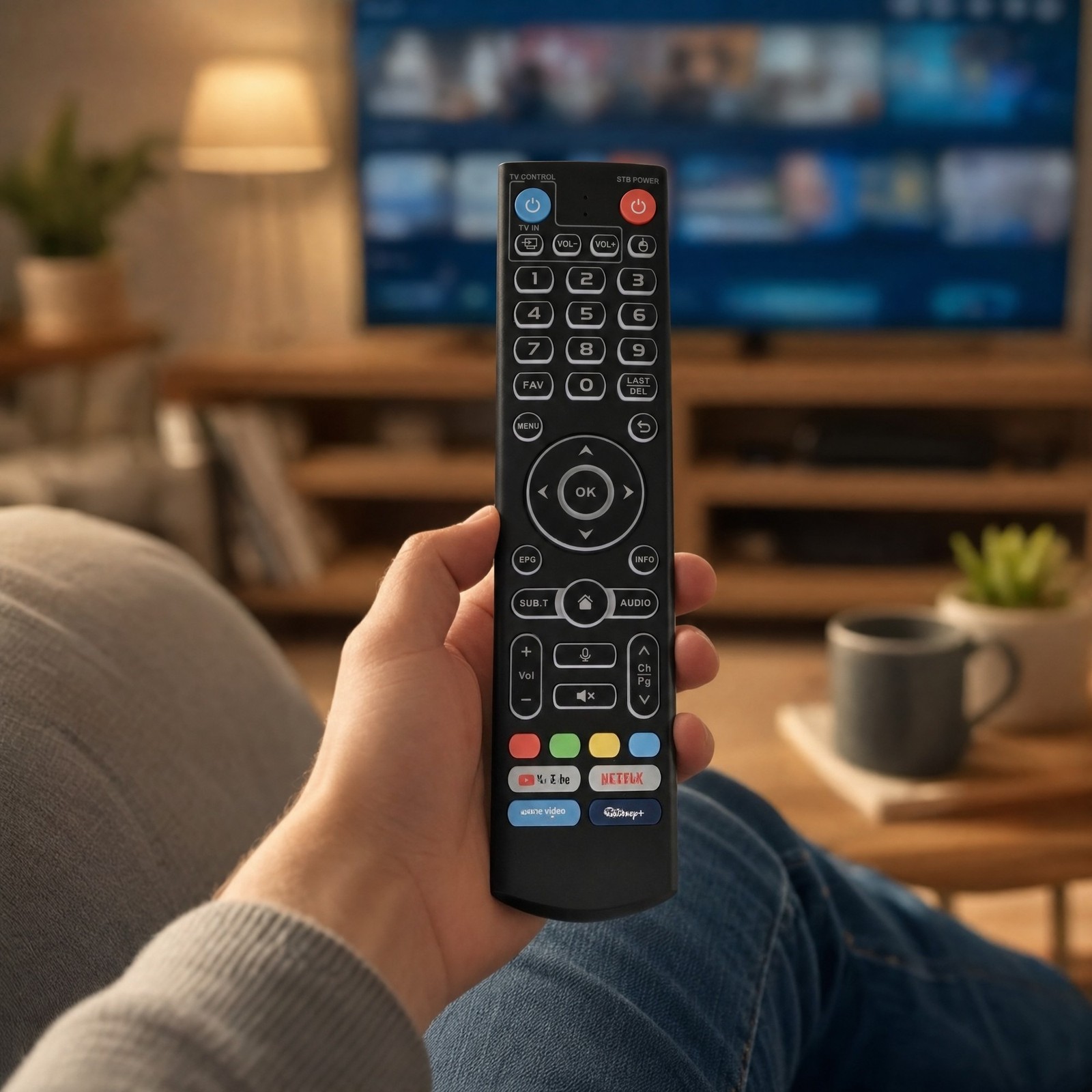 Backlight Remote Control for vSeeBox V3 Pro,Compatible with V5 Pro / V3 Plus/V3