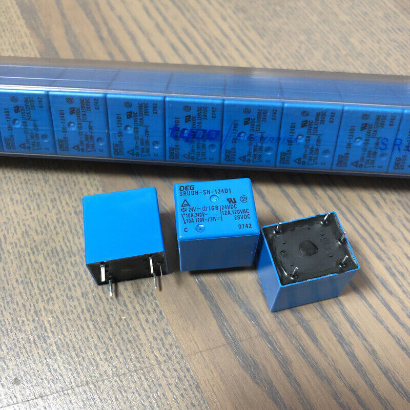 5PCS SRUDH-SH-124D1 24VDC Power Relay 12A 5 Pin