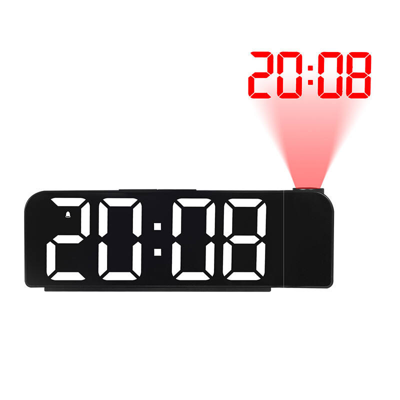 Digital LED Alarm Clock Large Display For Bedroom With Projection Ceiling On USA