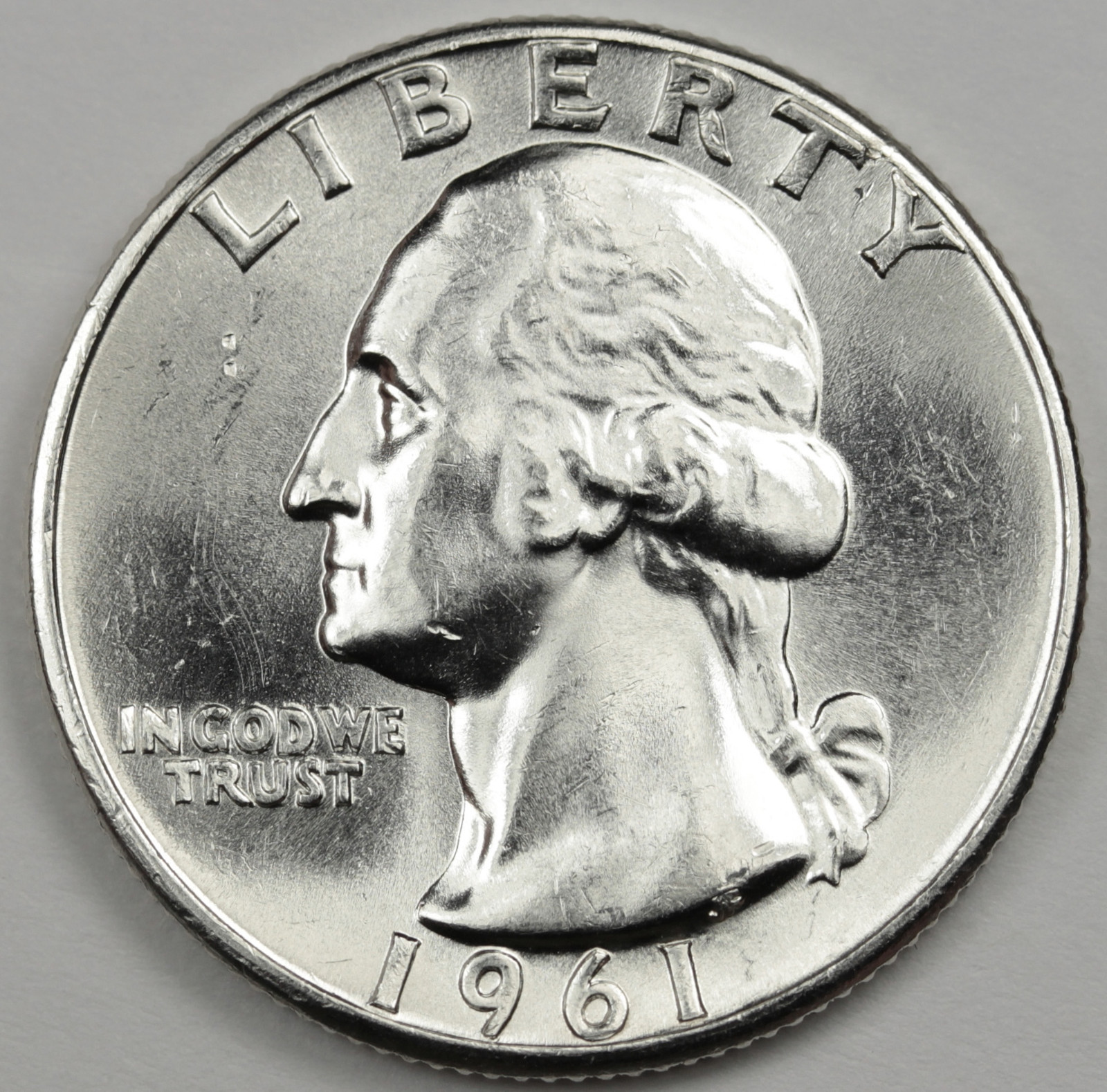 1961-p Washington Quarter.  Nice B.U.  86805   (Inventory A)