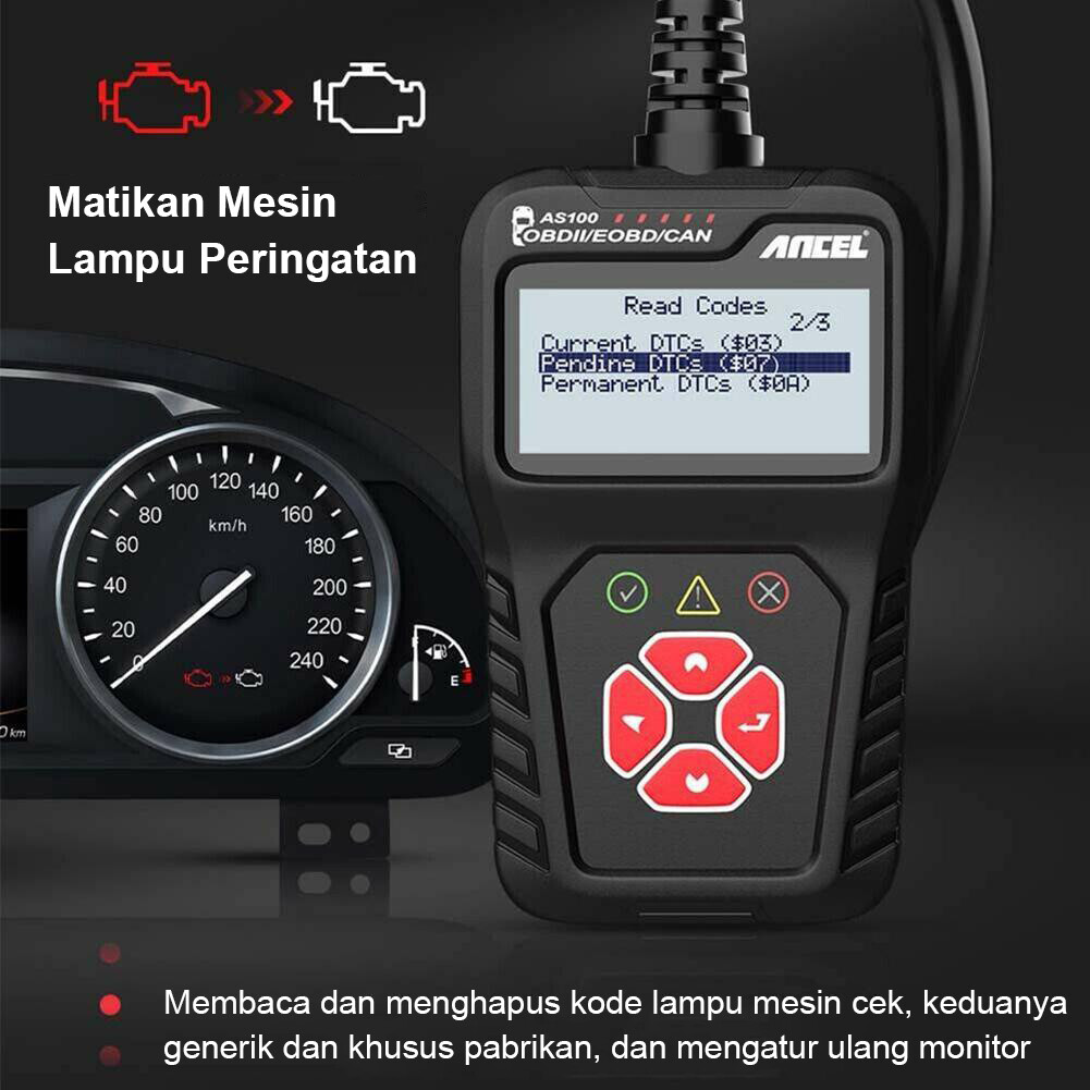 Clear Reset Engine Light Professional Code Reader OBD2 Diagnostic Scan Tool I/M