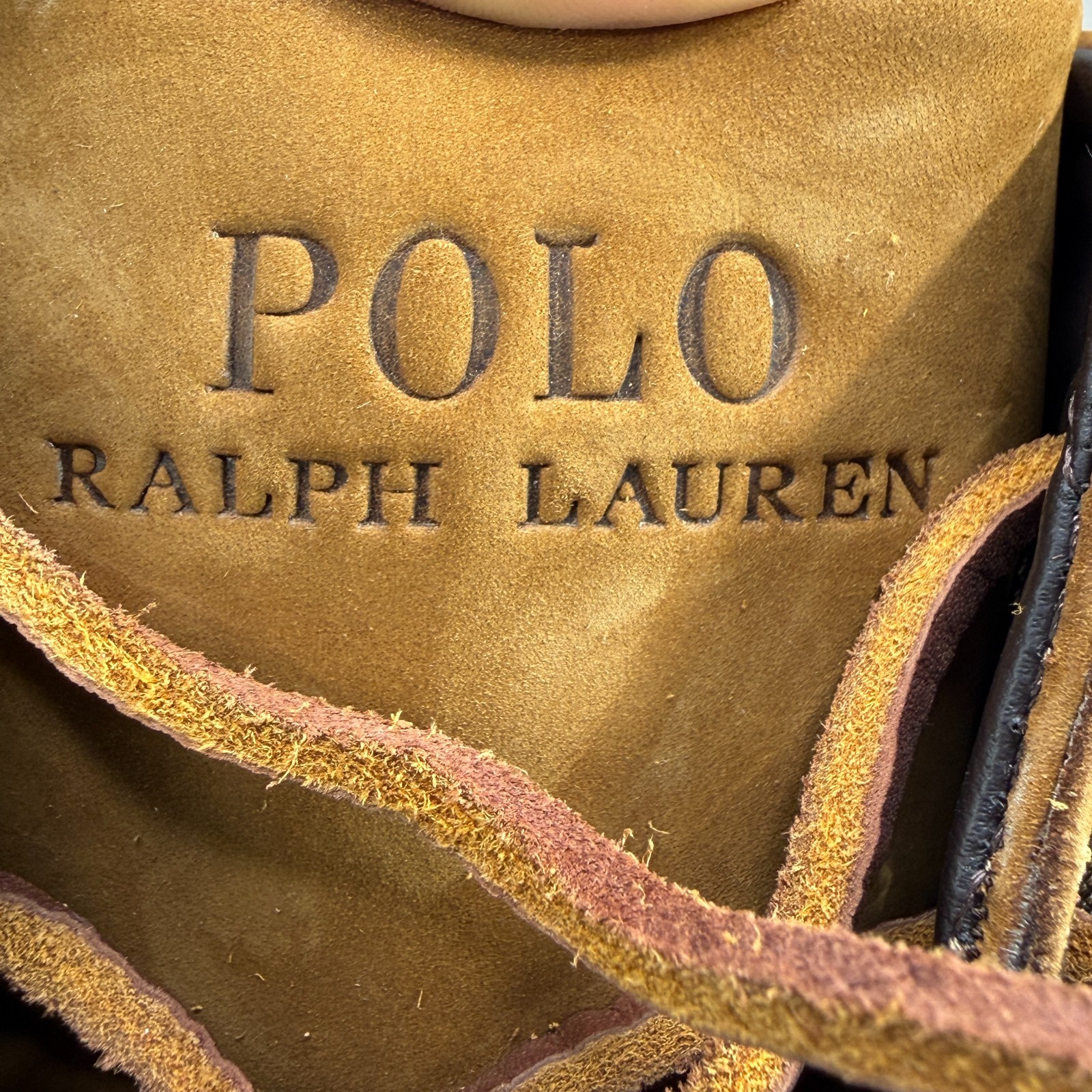 NEW Polo Ralph Lauren Mens 14 D Dover III Brown Leather Duck Ankle Boots Pony