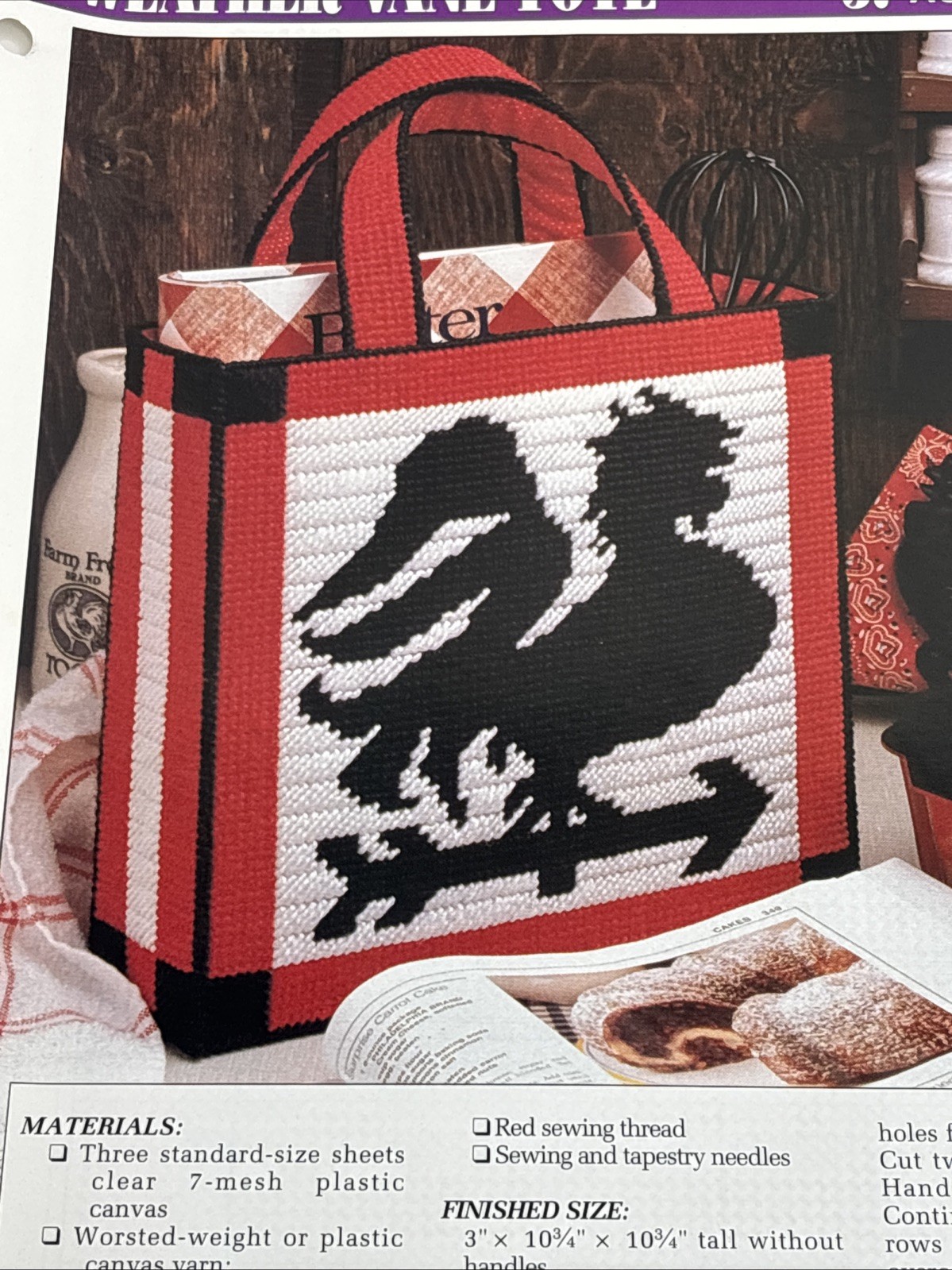 Weather Vane Tote Bag Annie's Attic Plastic Canvas Pattern Page