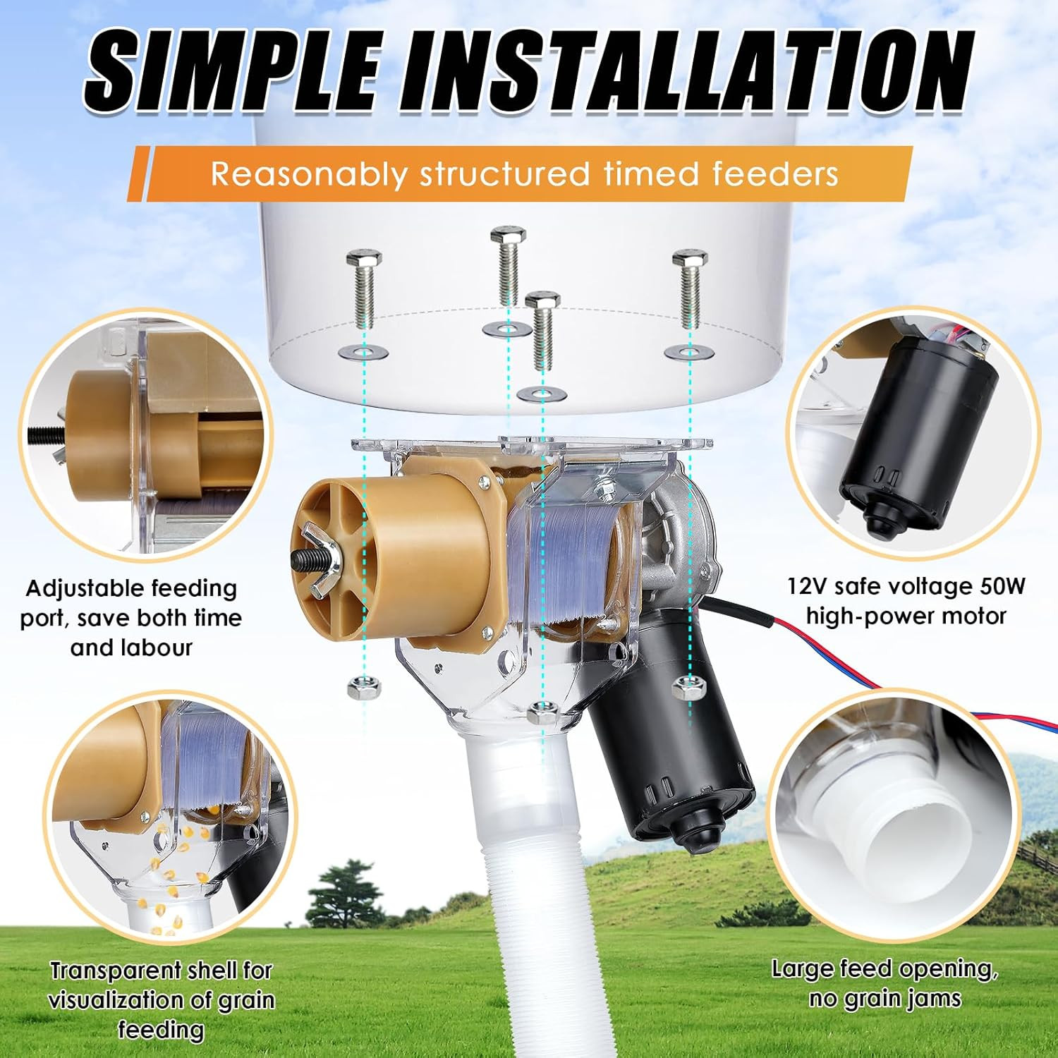 Timed Automatic Chicken Feeder 16 Groups of Timer & Quantitative | Chicken Feede