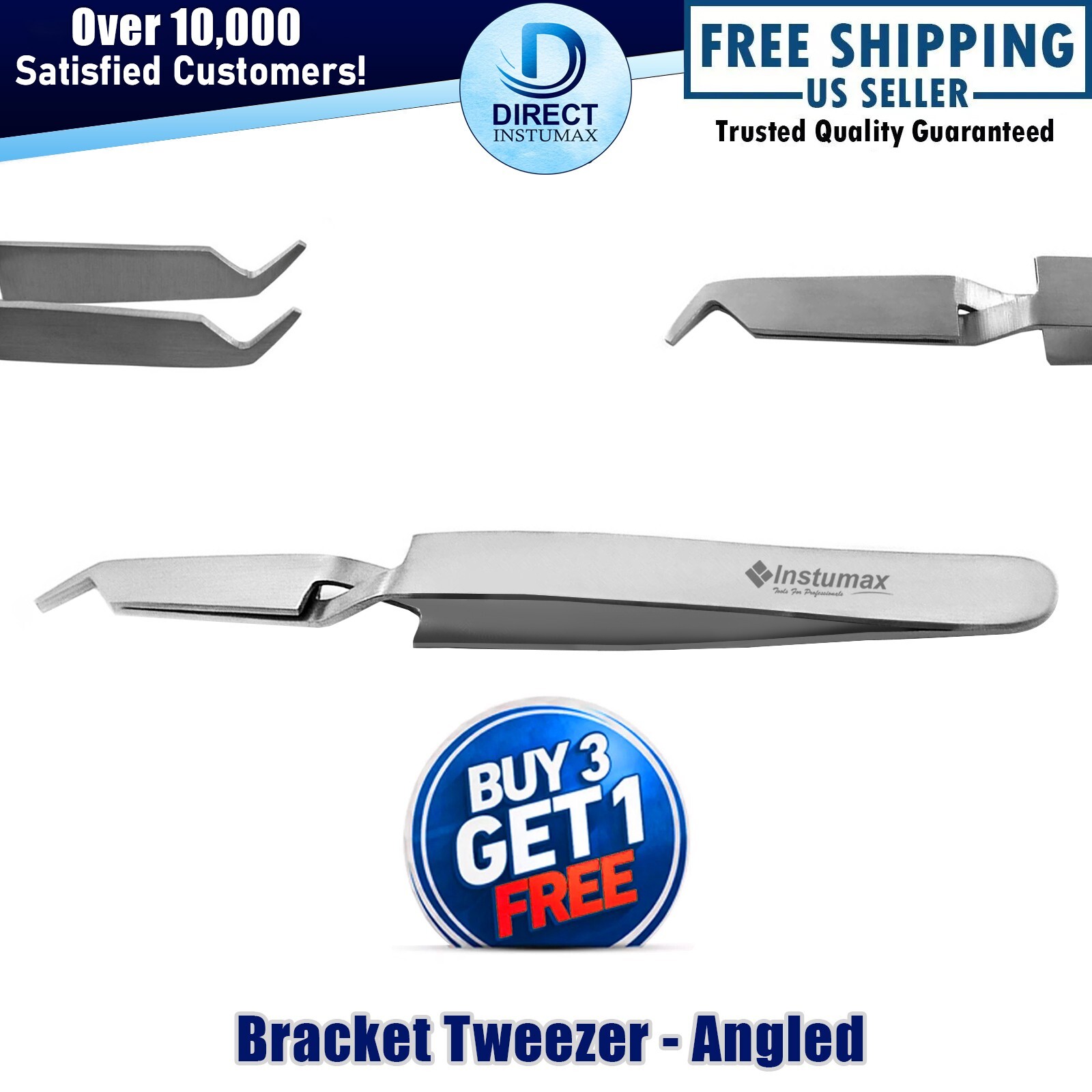 Dental Bracket Holding Tweezers Orthodontic Placing Reverse Action
