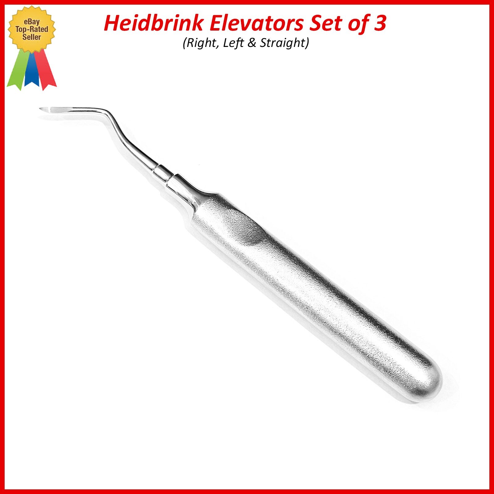 3 Pcs Dental Root Elevators HEIDBRINK Oral Surgery Luxating Root Picker Elevator