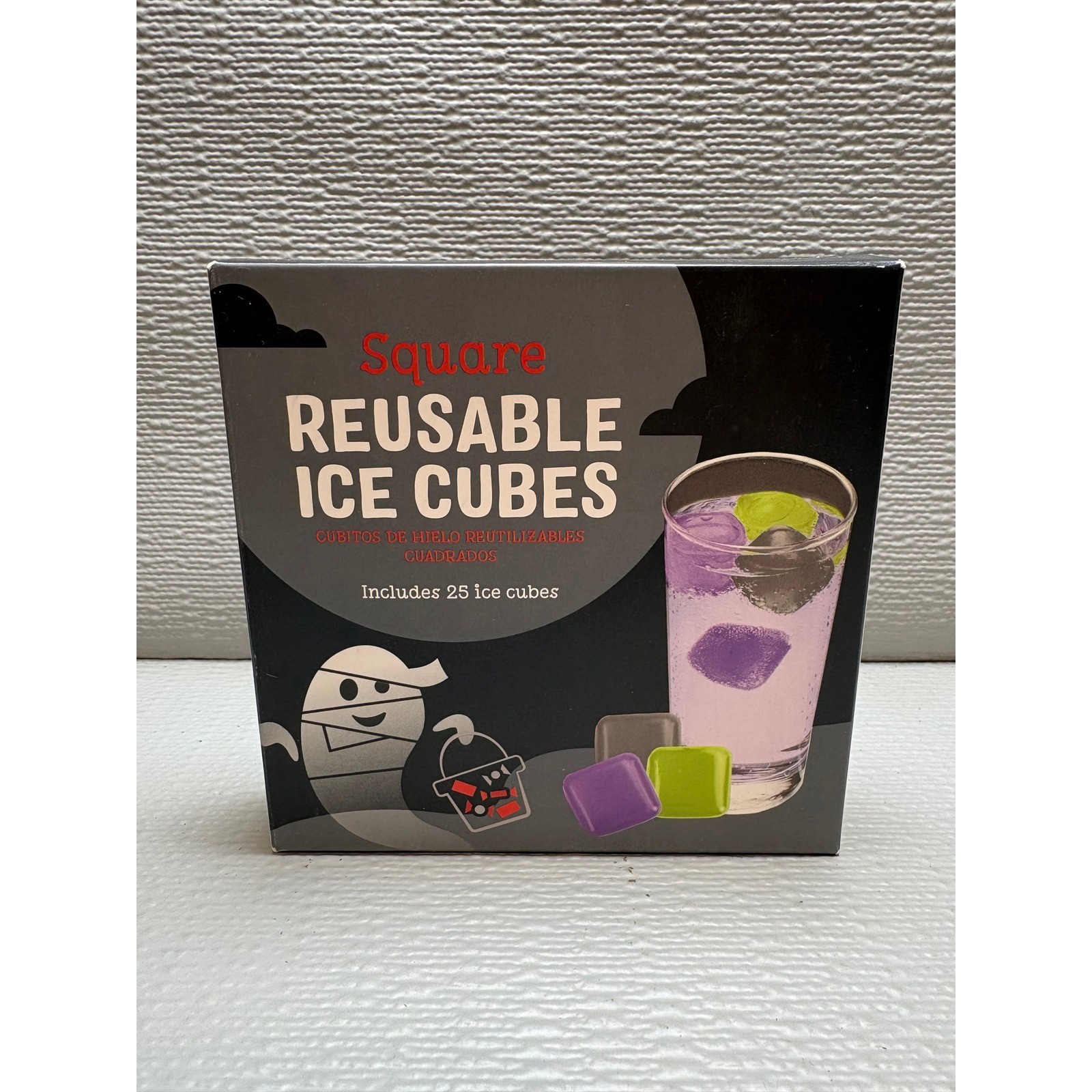 Square Reusable Ice Cubes 25 Count  Distilled Water Filled