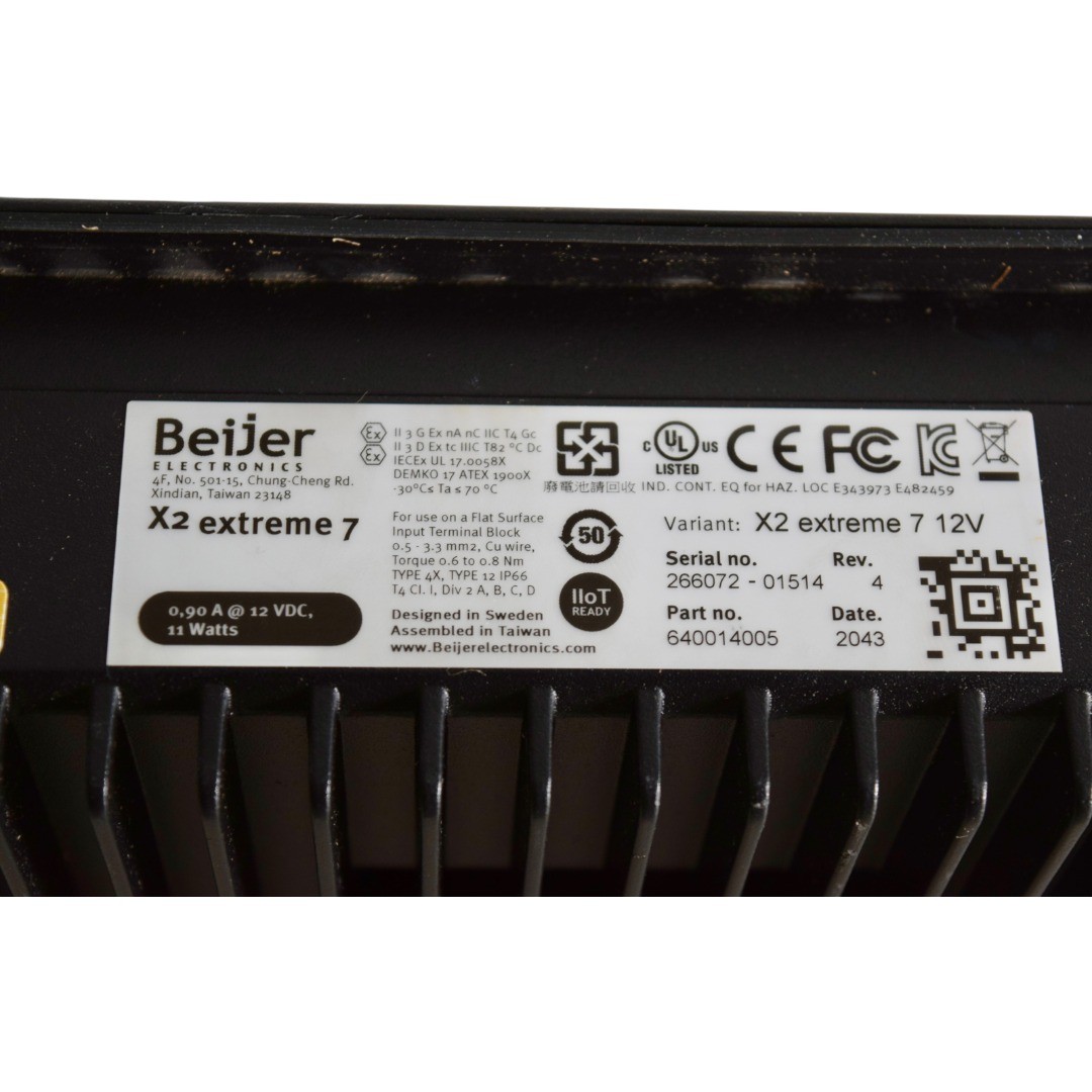 NEW Beijer Electronics X2 extreme 7 12V Rugged HMI Operator Panel 640014005