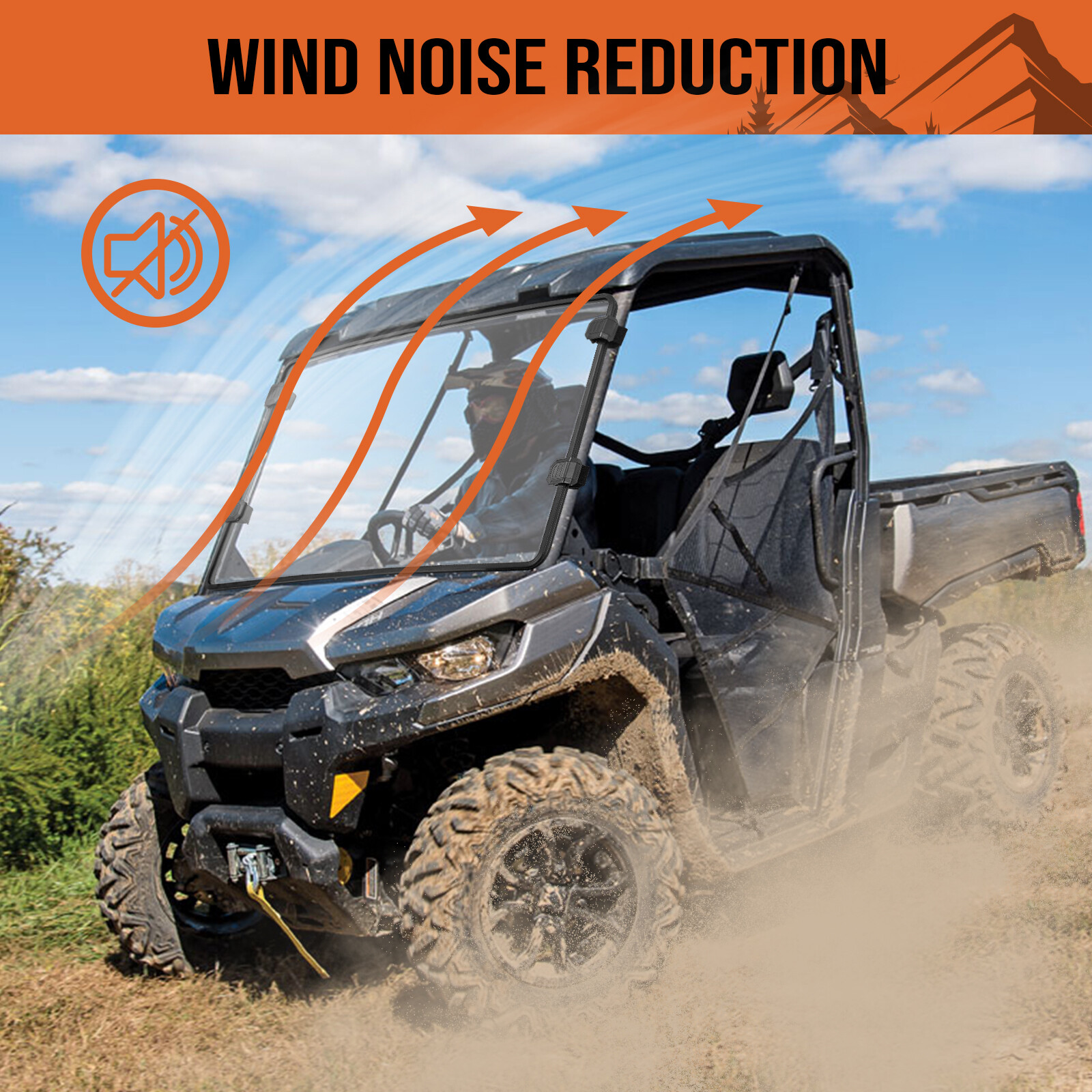 KEMIMOTO Front Windshield Scratch Resistant for Can Am Defender HD 5/8/10 16-23