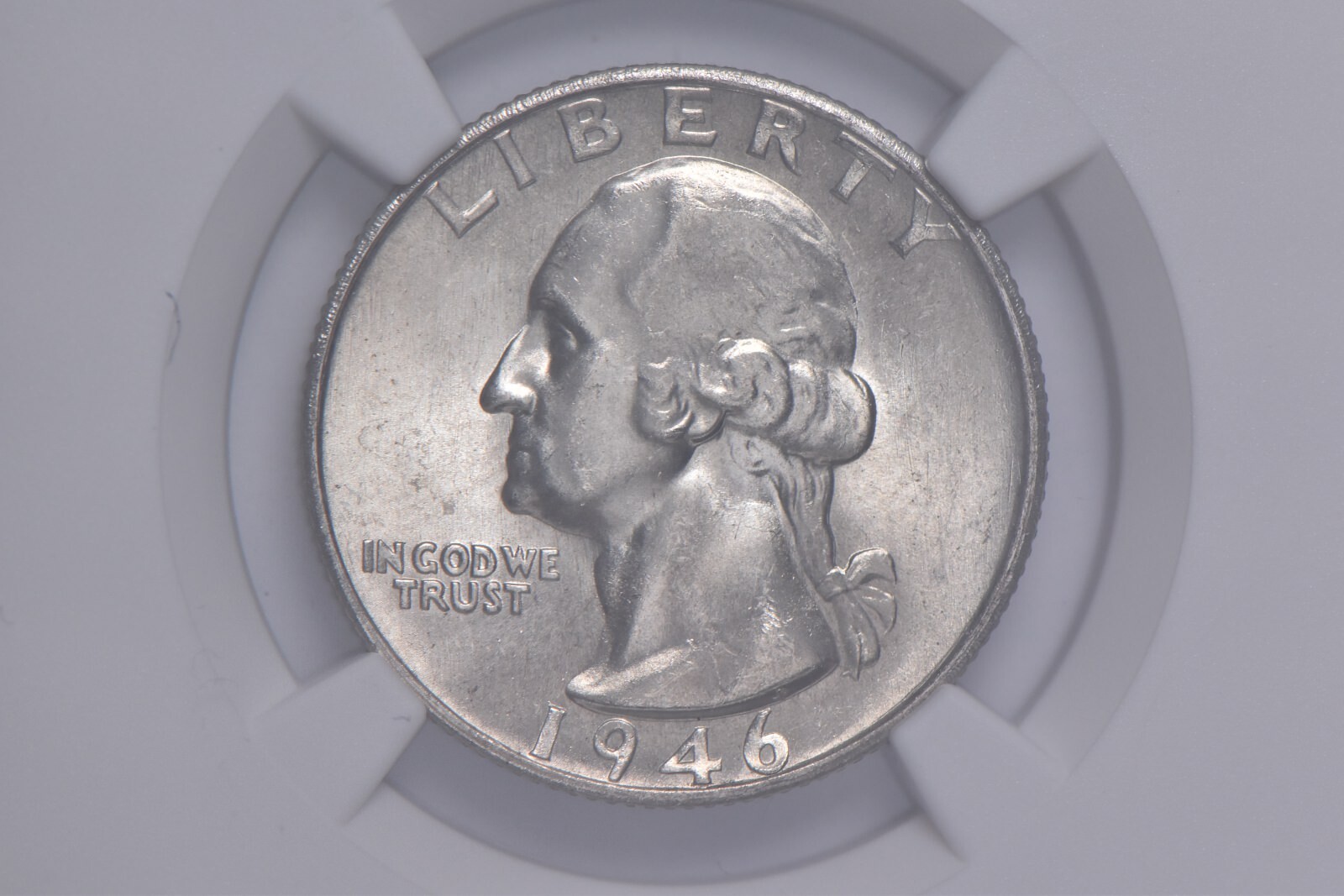 MS66 1946-S Washington Quarter NGC Special Label