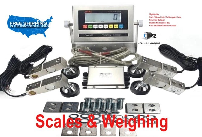 NTEP Scale Kit 10,000 lb Build Your Own Scale Stainless Steel Indicator LP7510A