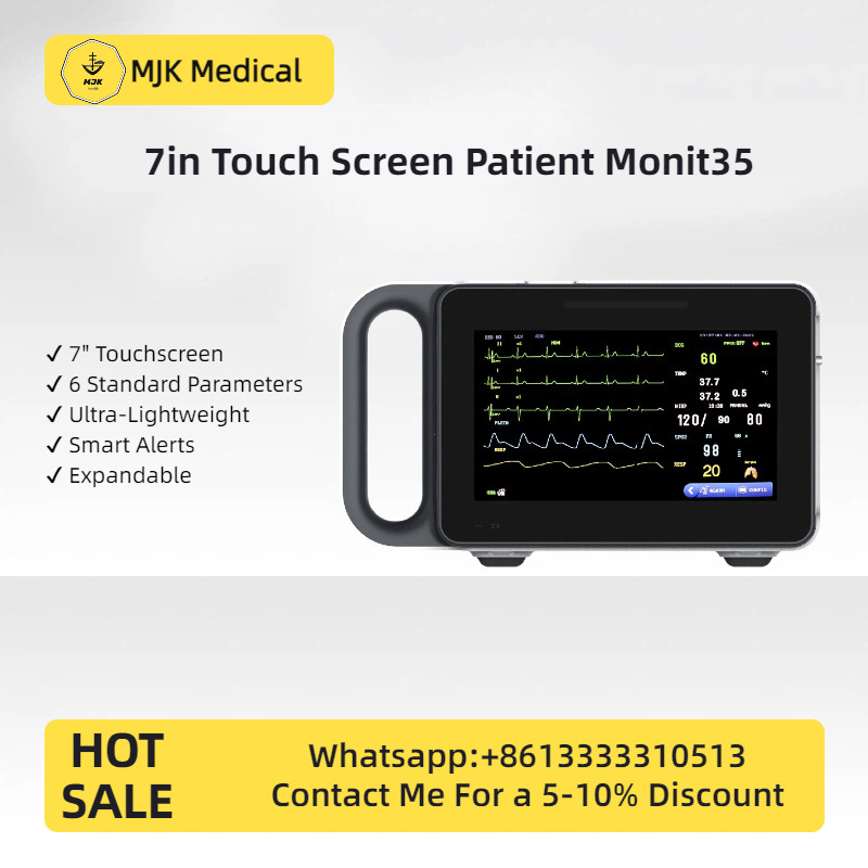7" Touch Screen Patient Monitor - Portable Multi-Parameter Vital Signs Monitor