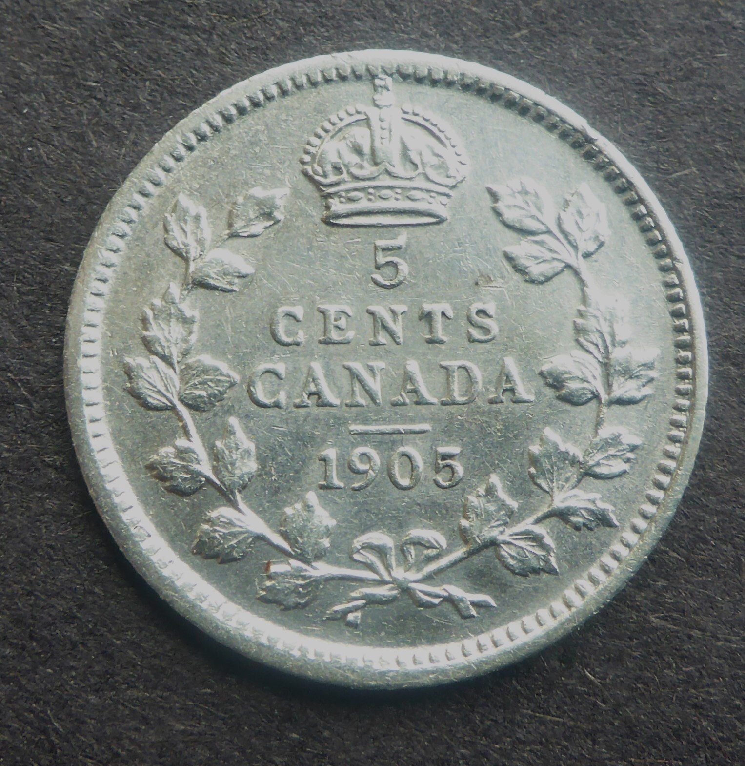 CANADA 1905 EDWARD VII SILVER 5 cent *see note major die issue CAN.SHIP $1.99