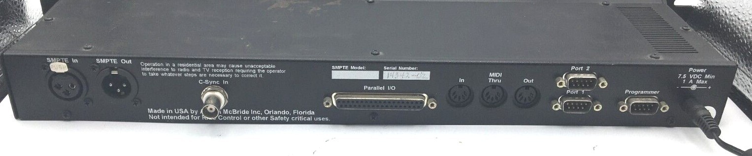 Alcorn McBride SMPTE Machine Timecode Reader And Generator PFLS12 Free Shipping