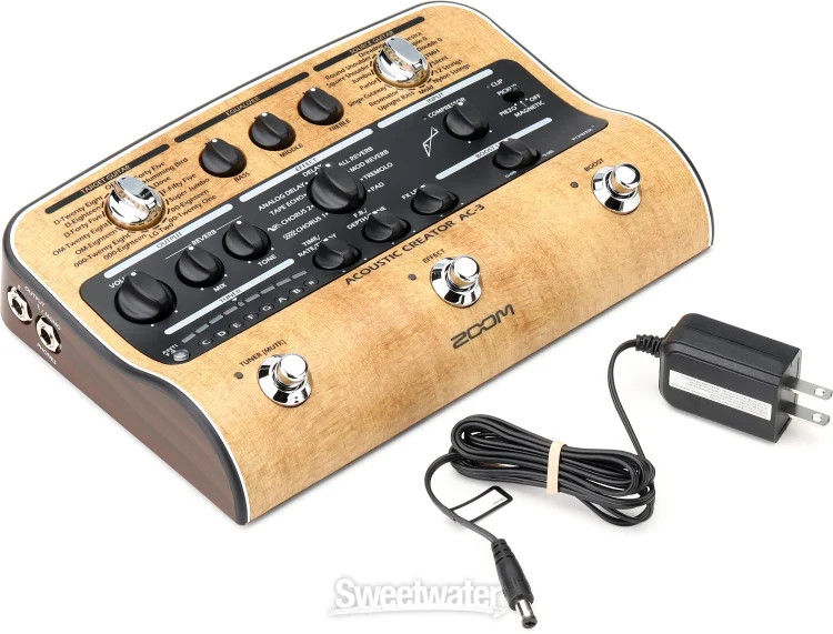 Zoom AC-3 Acoustic Creator Enhanced Direct Box and Multi-effects Pedal