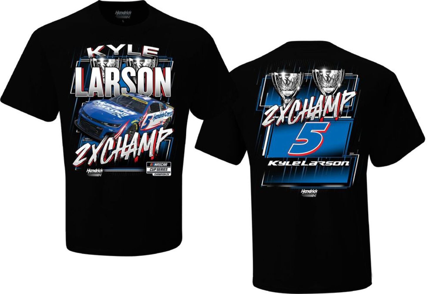 Kyle Larson 2025 Two-Time Champion Two-Sided T-Shirt